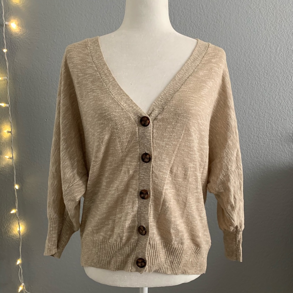 Cream button up cardigan